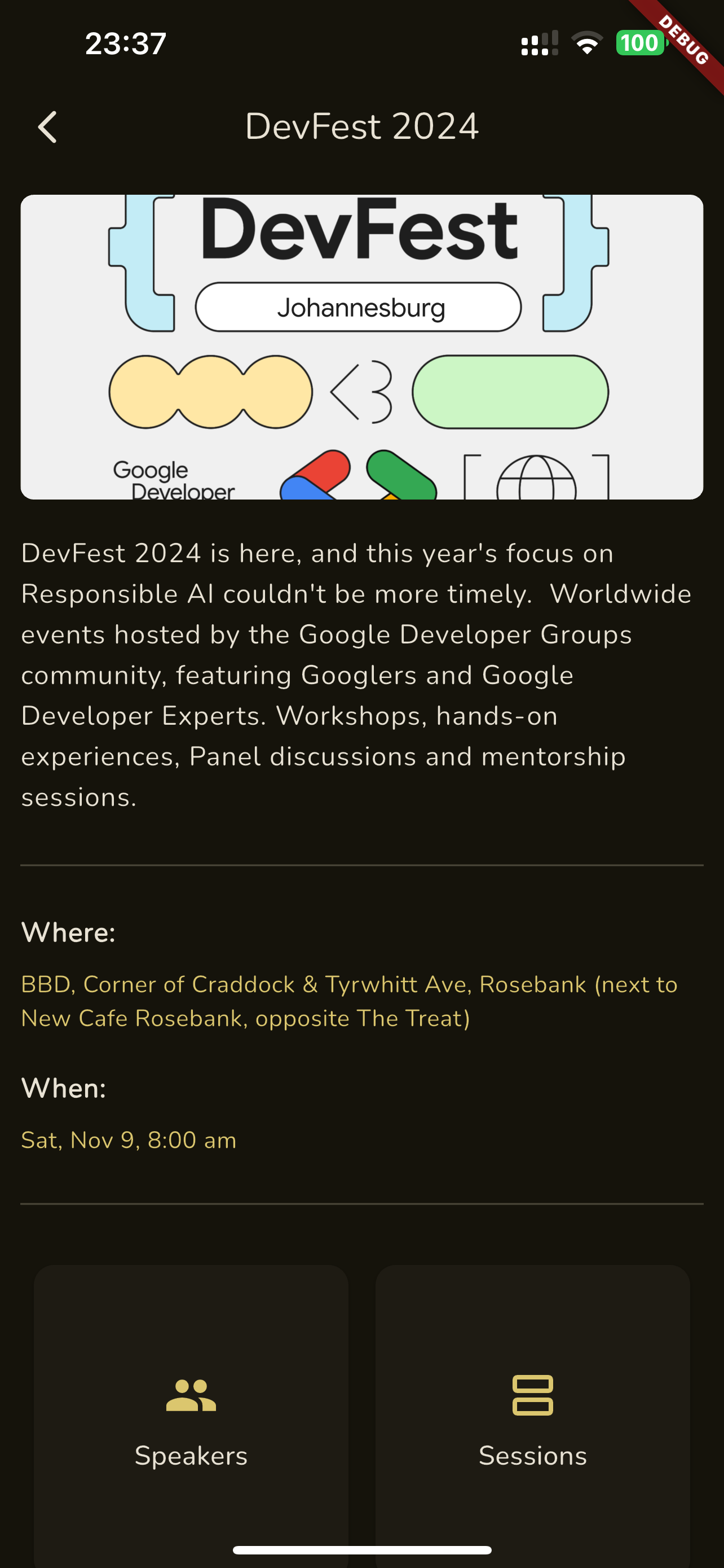 Google Developer Groups Johannesburg App